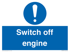Switch off engine